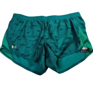Under Armour Fly-By 2.0 Printed Shorts Women's XL UA Green Loose 1350198 722